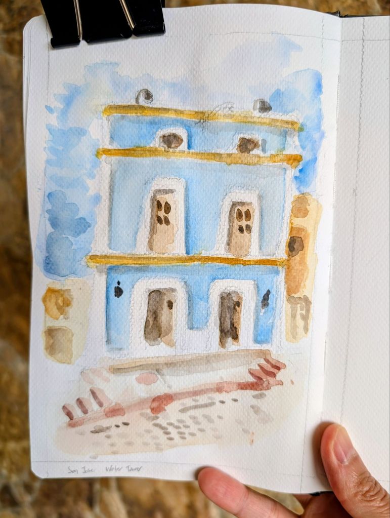 Sketch of the oldest building in San Jose Cabo