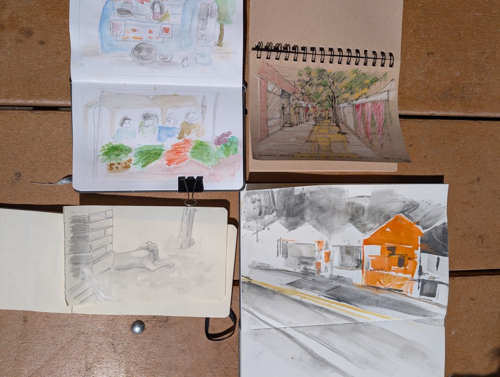 Urban Sketchers – NW Crossing Farmers Market&nbsp;Meetups