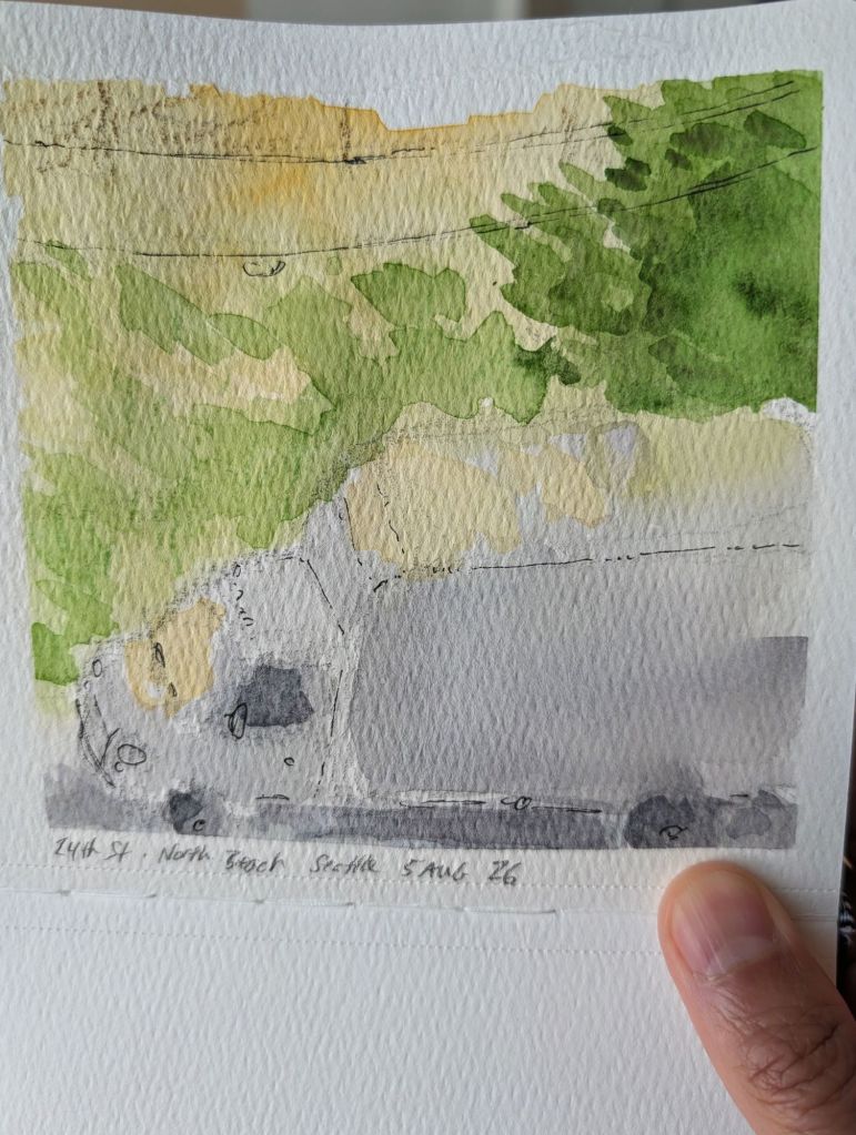 24th Street North Ballard. Water color