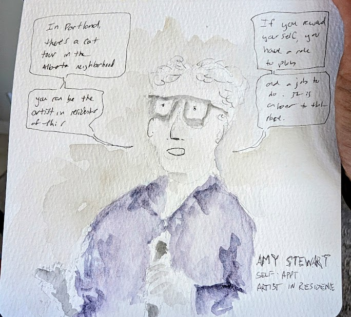 Amy Stewart and her talk on Self-appointed artist in residency